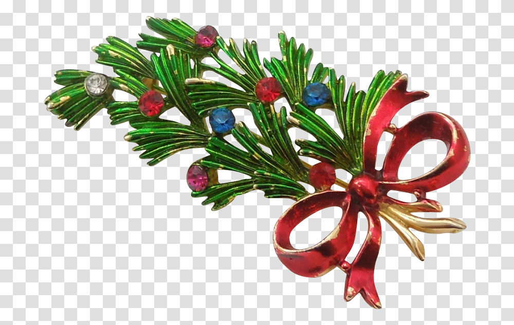 Hedy Vintage Pine Bough Christmas Pin Christmas Tree, Plant, Conifer, Flower, Blossom Transparent Png