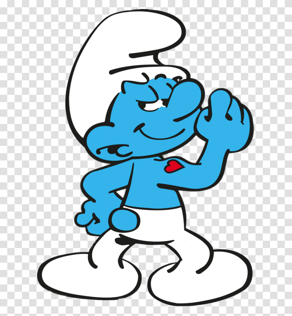 Hefty Smurf Showing Heart Tattoo Image, Text, Outdoors, Animal, Snow Transparent Png