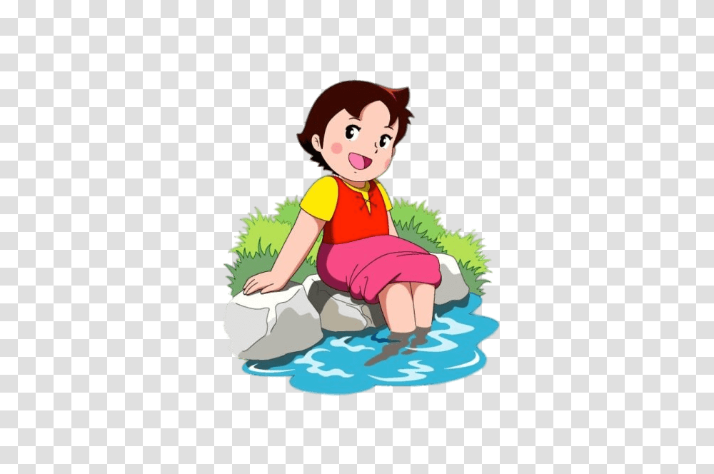 Heidi Feet In Water, Person, Sitting, Girl Transparent Png