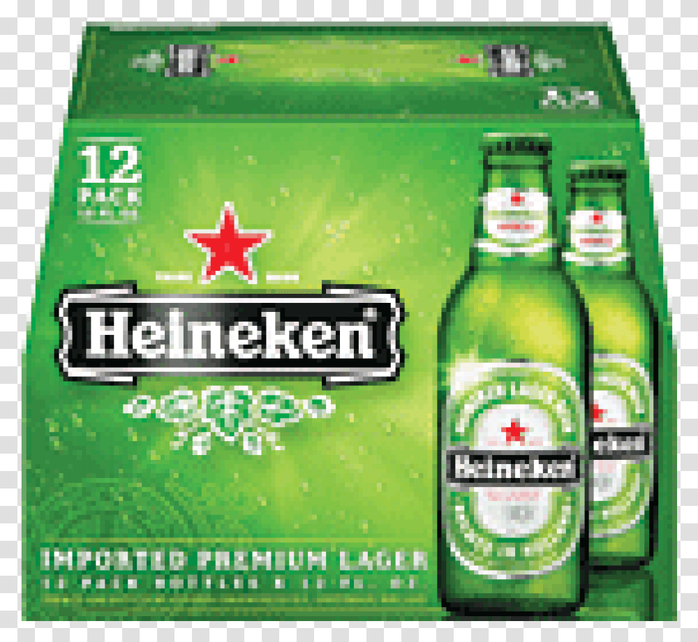Heineken 12 Pk Bottles, Beer, Alcohol, Beverage, Drink Transparent Png