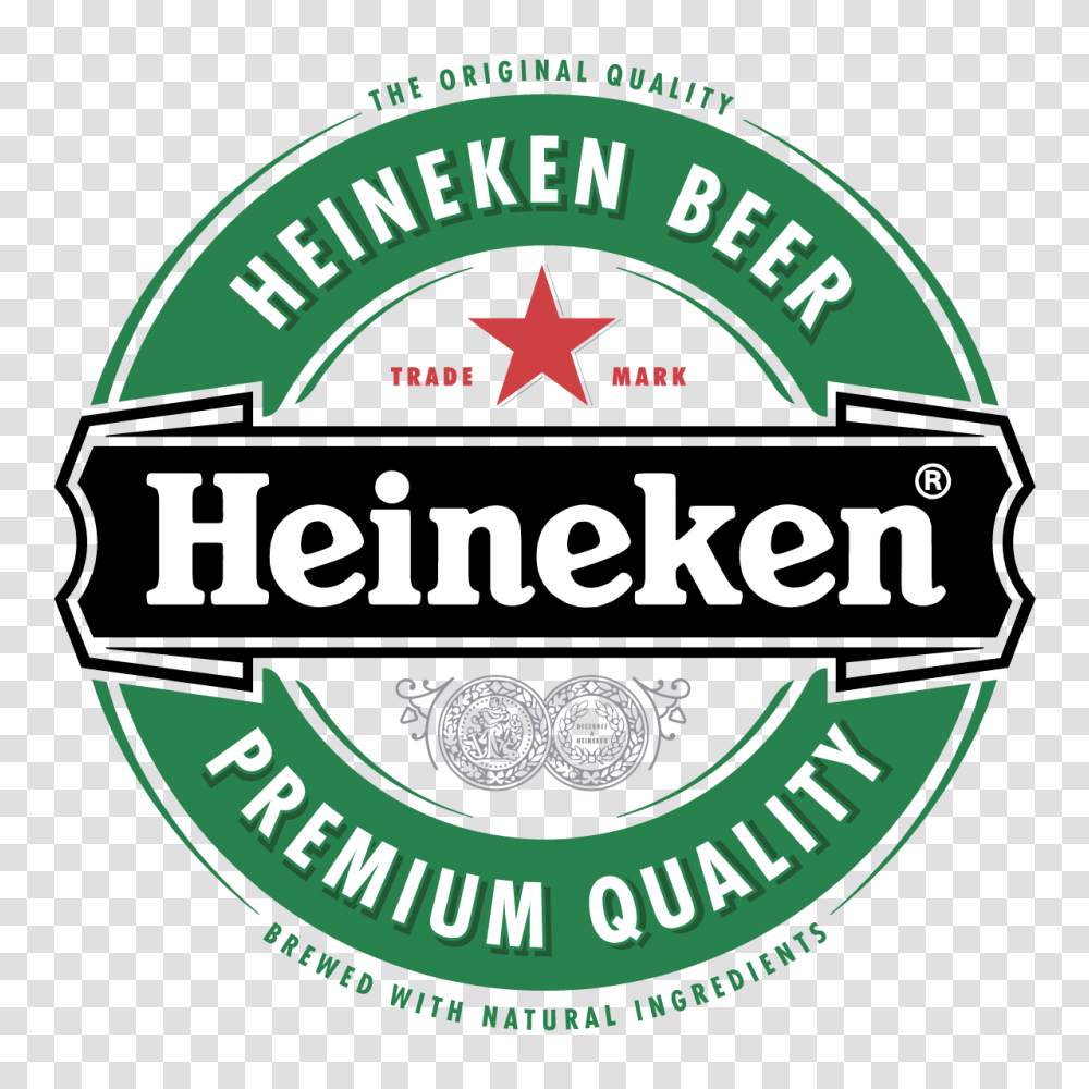 Heineken Beer Round Logo Vector Label Free Vector Silhouette, Emblem, Star Symbol Transparent Png