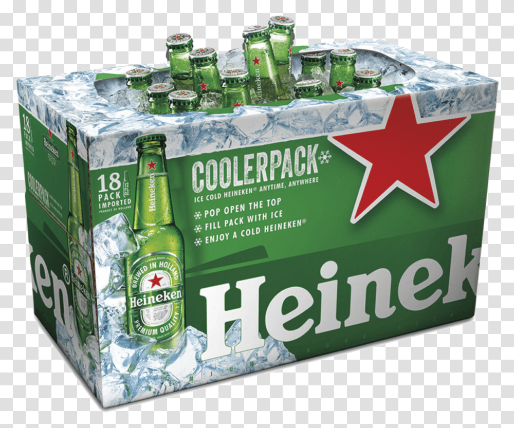 Heineken Cooler Pack, Alcohol, Beverage, Drink, Beer Transparent Png