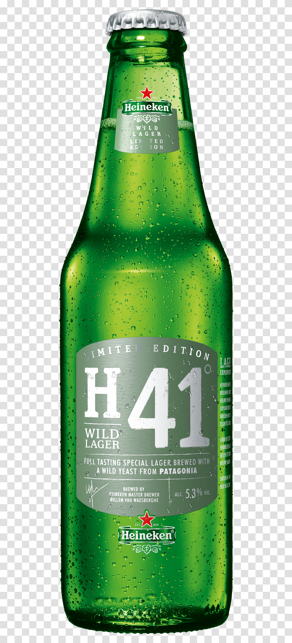 Heineken H41 Wild Lager, Beverage, Drink, Alcohol, Beer Transparent Png