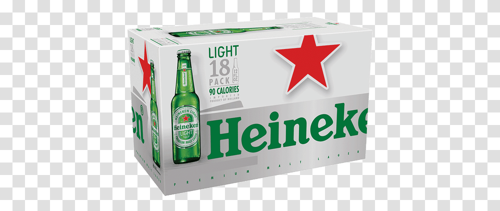 Heineken Light Heineken Light 18 Pack, Alcohol, Beverage, Drink, Bottle Transparent Png