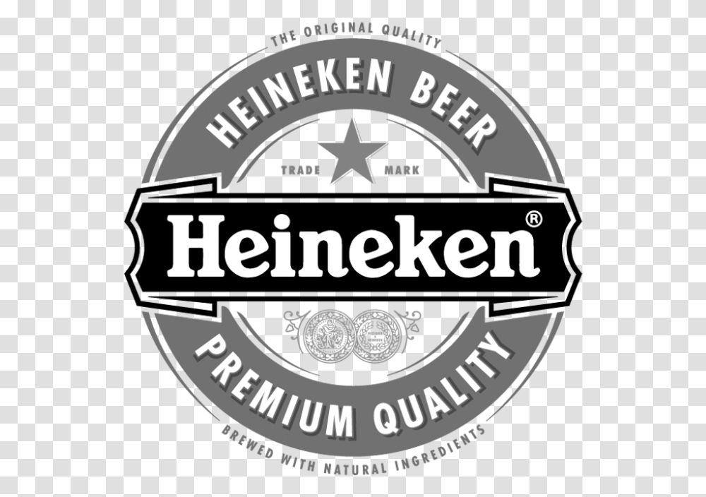 Heineken Logo Scroll 2 Heineken Logo Black And White, Label, Emblem Transparent Png