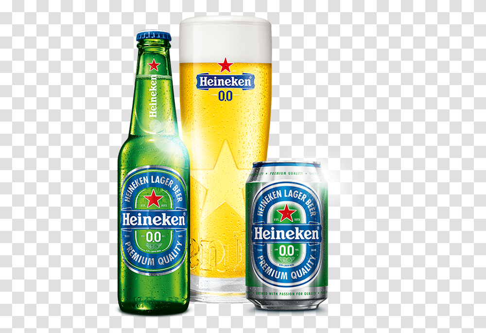 Heineken Non Alcoholic Beer, Beverage, Drink, Lager, Bottle Transparent Png