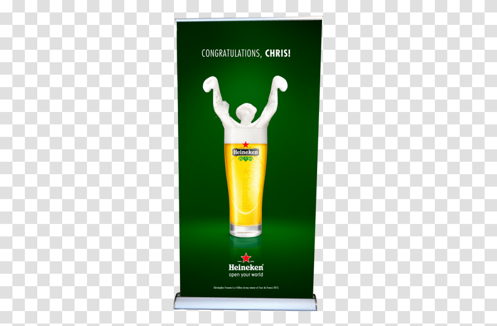 Heineken Open Your World, Glass, Beer, Alcohol, Beverage Transparent Png