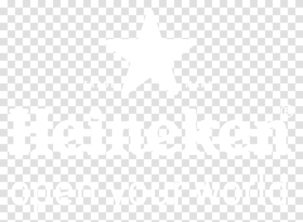 Heineken Open Your World Logo Amp Svg Johns Hopkins Logo White, Star Symbol, Cross Transparent Png
