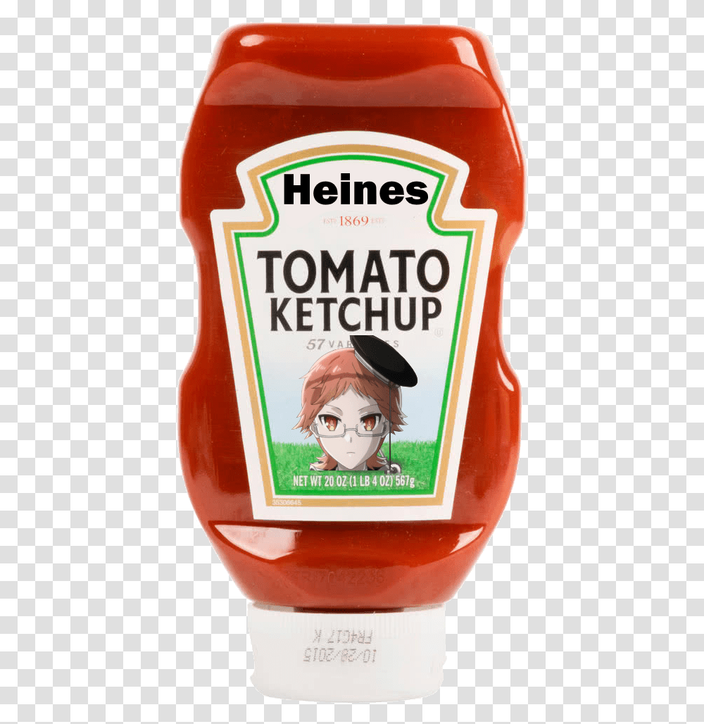 Heinz Ketchup Tomato Heinz Tomato Ketchup, Food, Label, Person Transparent Png