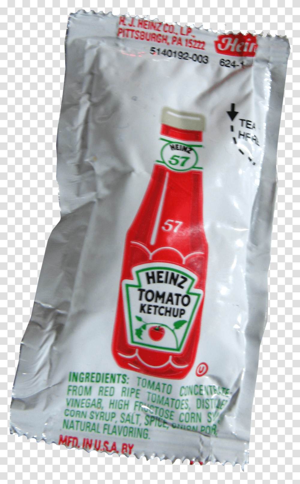 Heinz Tomato Ketchup Single Serve Dip And Squeeze Dippers Packet Transparent Png