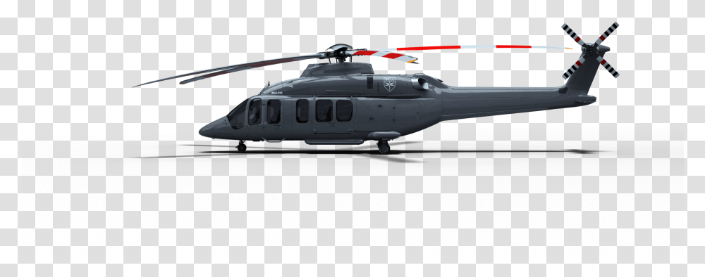 Helicopter Bell 525 Black, Aircraft, Vehicle, Transportation Transparent Png