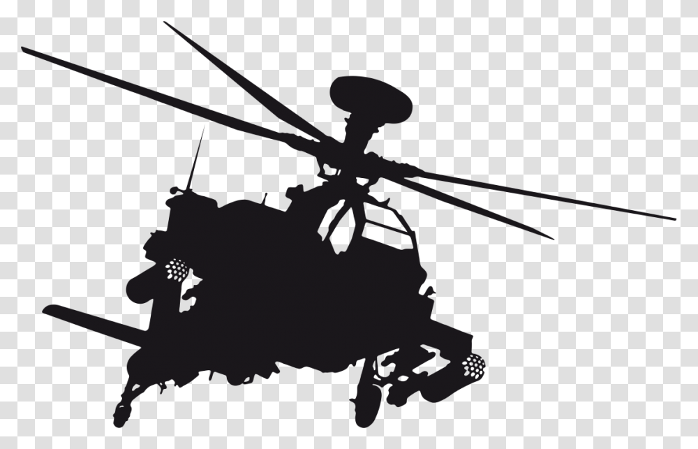 Helicopter Clipart Silhouette Black Hawk Helicopter, Aircraft, Vehicle, Transportation, Gun Transparent Png