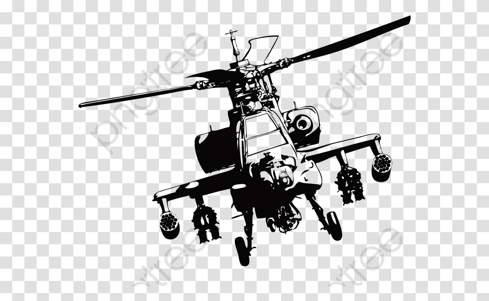 Helicopter Clipart Vector, Aircraft, Vehicle, Transportation, Gun Transparent Png