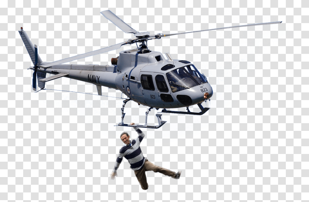 Helicopter, Person, Human, Aircraft, Vehicle Transparent Png
