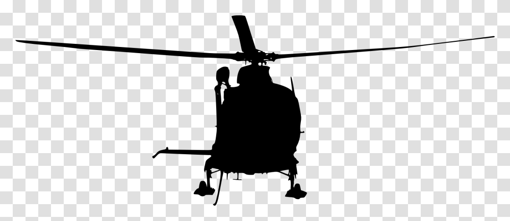 Helicopter Rotor, Silhouette, Aircraft, Vehicle, Transportation Transparent Png