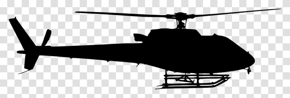Helicopter Side View Silhouette, Gray, World Of Warcraft Transparent Png