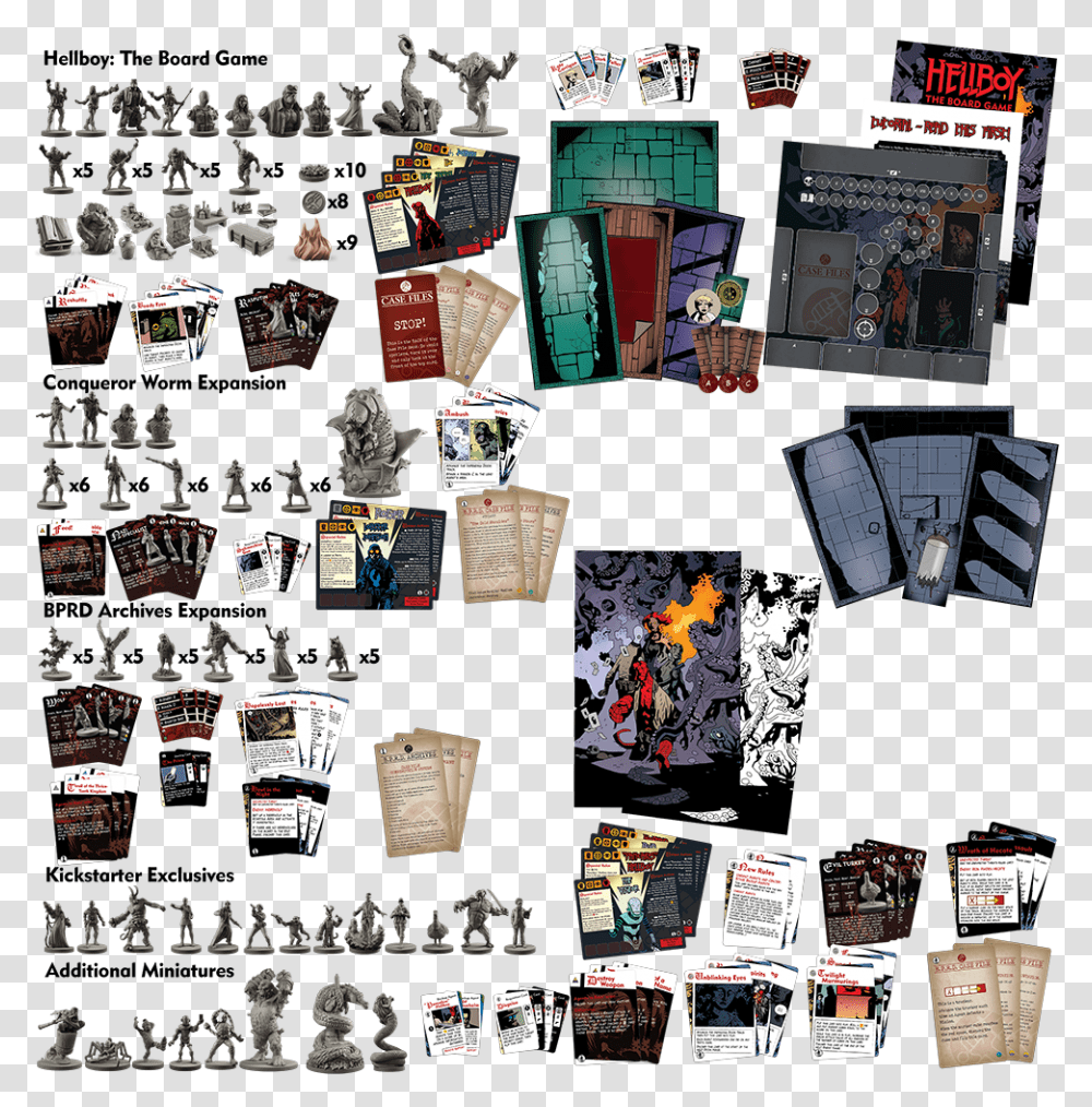 Hellboy Agent Pledge No Box Hellboy The Board Game Edition W Kickstarter Exclusives, Collage, Poster, Advertisement, Text Transparent Png