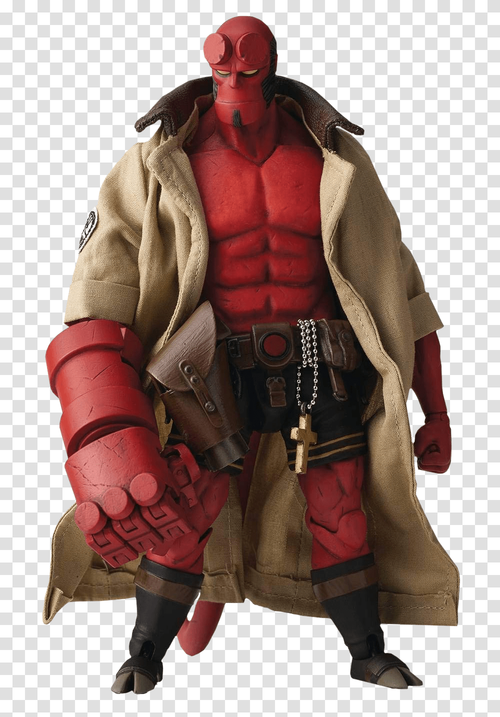 Hellboy Character With Big Arm, Apparel, Costume, Person Transparent Png