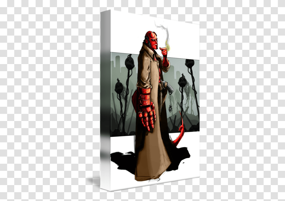 Hellboy Hellboy, Clothing, Helmet, Person, Costume Transparent Png