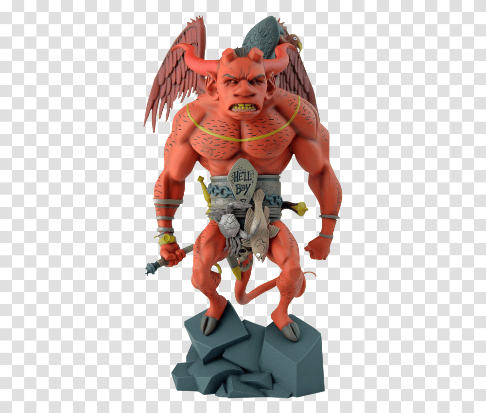 Hellboy The First Statue By Mondo Hellboy Statue, Person, People, Figurine, Astronaut Transparent Png