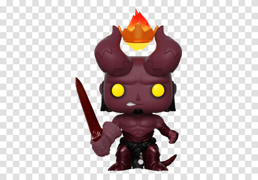 Hellboy With Crown Vinyl Figure Funko Pop Hellboy, Toy, Fire, Figurine, Flame Transparent Png