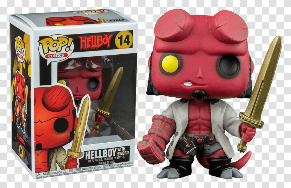 Hellboy With Sword Pop Vinyl Figure Pop Funko Hellboy With Sword, Toy, Figurine, Robot Transparent Png