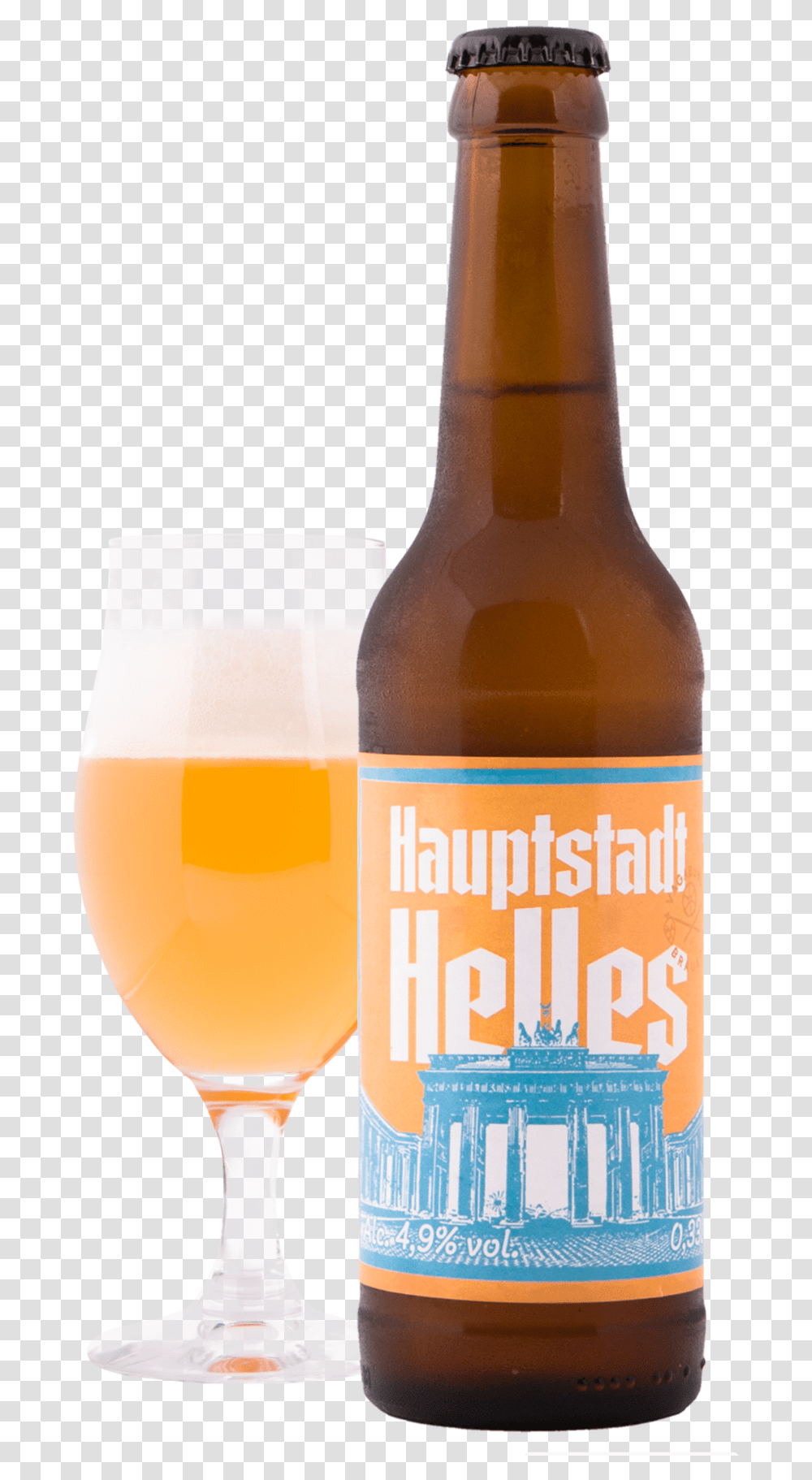 Helles Glass Bottle, Beer, Alcohol, Beverage, Drink Transparent Png