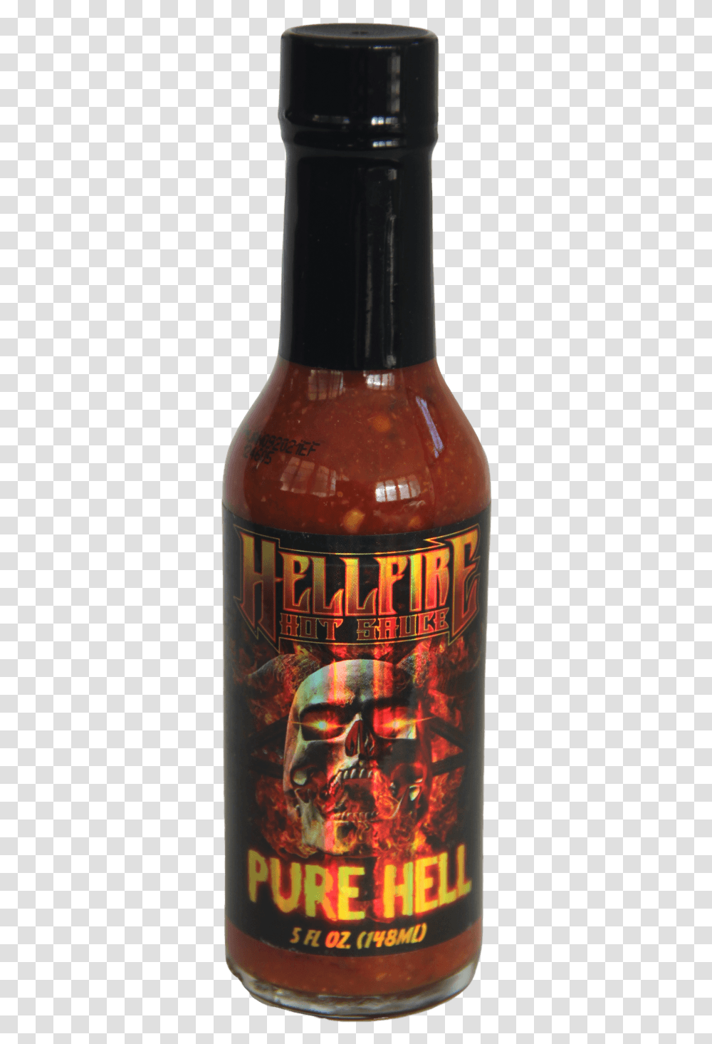 Hellfire Pure Hell Hot Sauce 148ml Bottle, Beer, Alcohol, Beverage, Drink Transparent Png