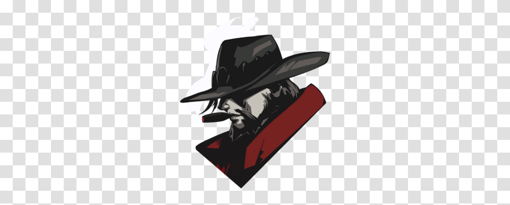 Hello Content Me In Game When I See Tuxedo Doomfist Using His, Apparel, Cowboy Hat, Helmet Transparent Png