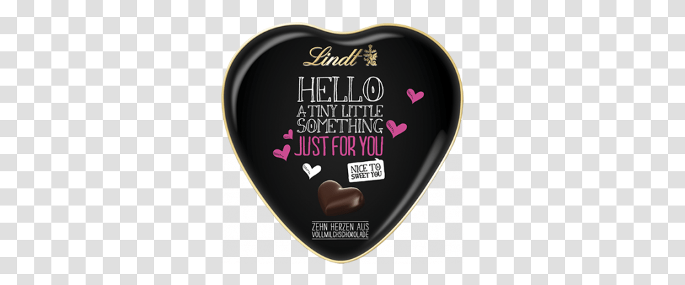 Hello Heart Products Lindt Chocolate World Praline, Plectrum, Label, Text, Disk Transparent Png