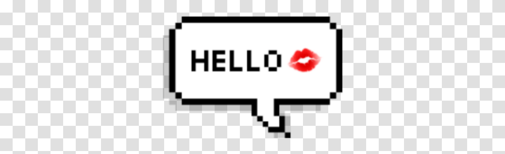 Hello Hola Besos Beso Kiss Kisses Pixel Pixelart Go Away Speech Bubble, First Aid, Minecraft Transparent Png