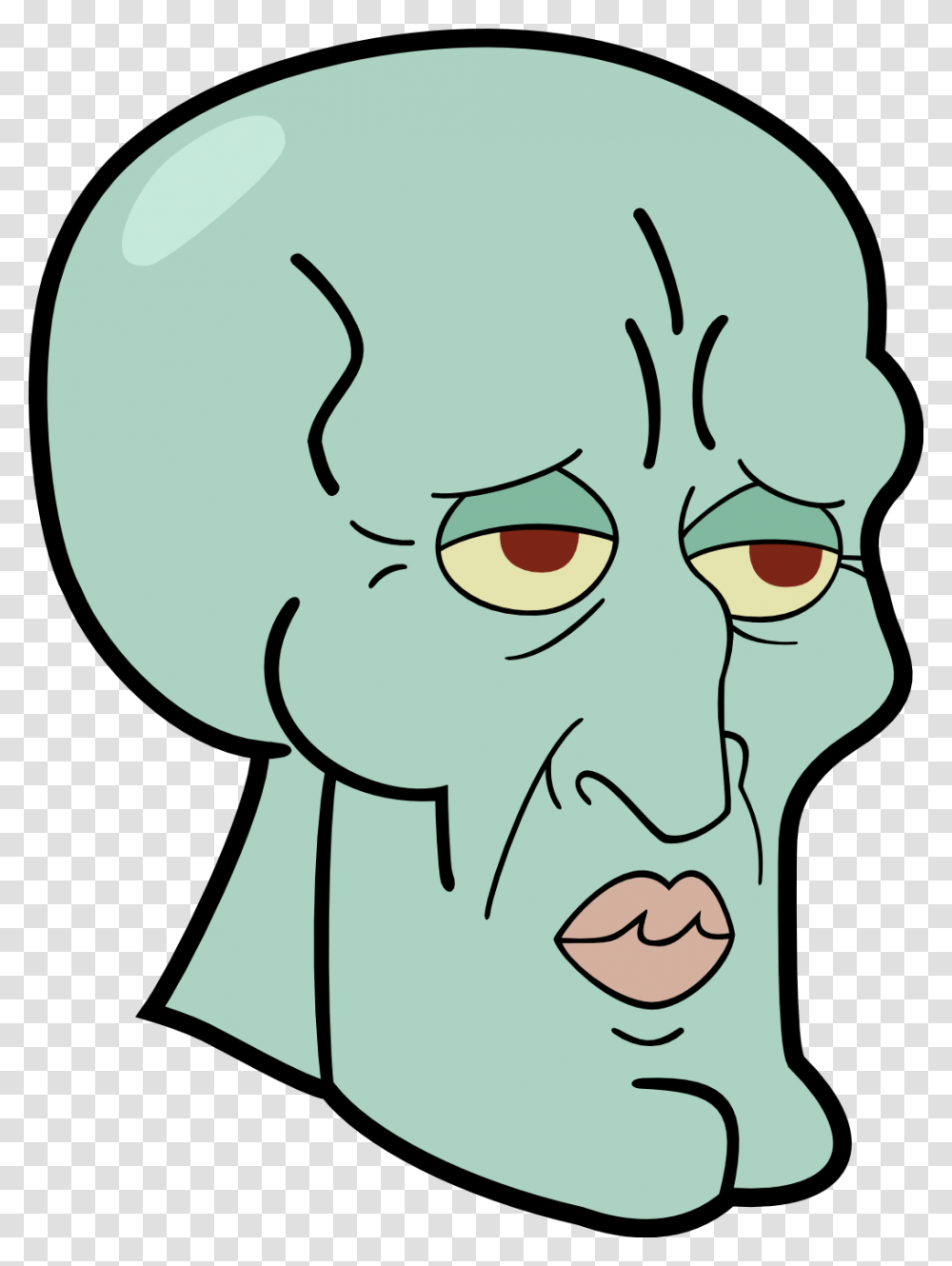 Hello Im Squidward Chan, Head, Face, Jaw, Teeth Transparent Png