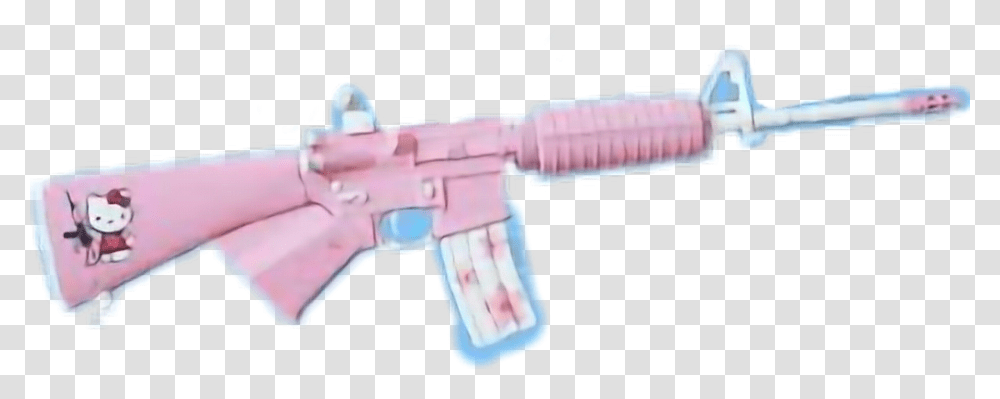 Hello Kitty Assault Rifle, Toy, Gun, Weapon, Weaponry Transparent Png