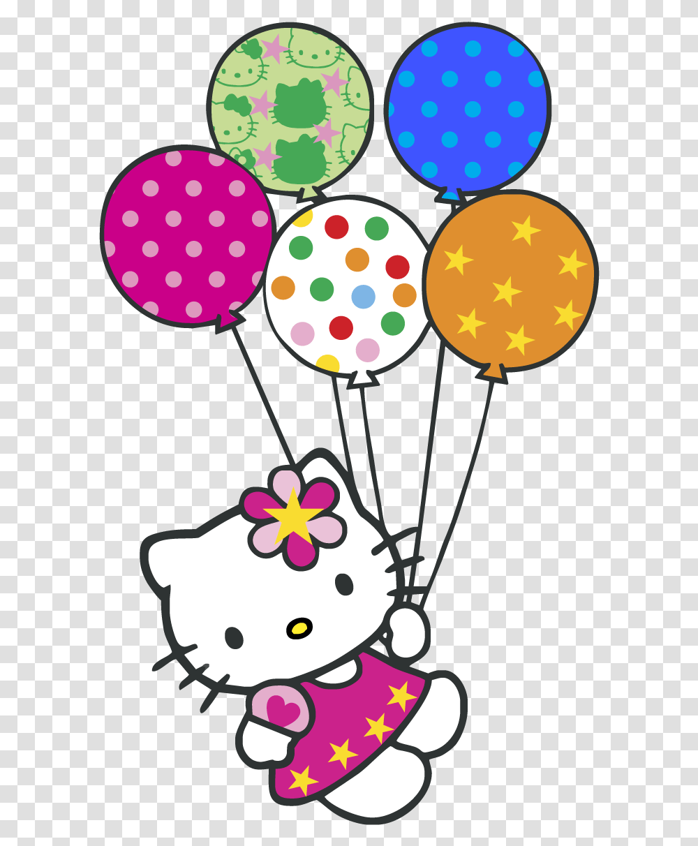 Hello Kitty Balloons Logo Vector Graphic, Texture Transparent Png