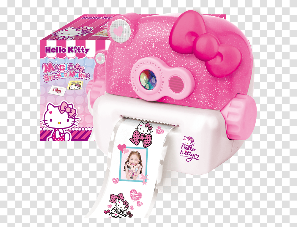 Hello Kitty Birthday Hello Kitty Magic Diy Sticker, Paper, Diaper, Person, Human Transparent Png