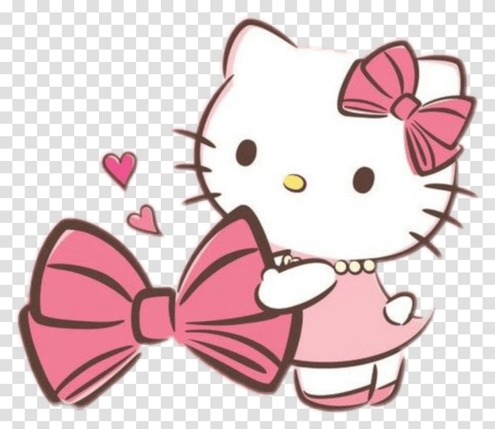 Hello Kitty Bow Cute Hello Kitty Cartoon, Birthday Cake, Dessert, Food, Sweets Transparent Png