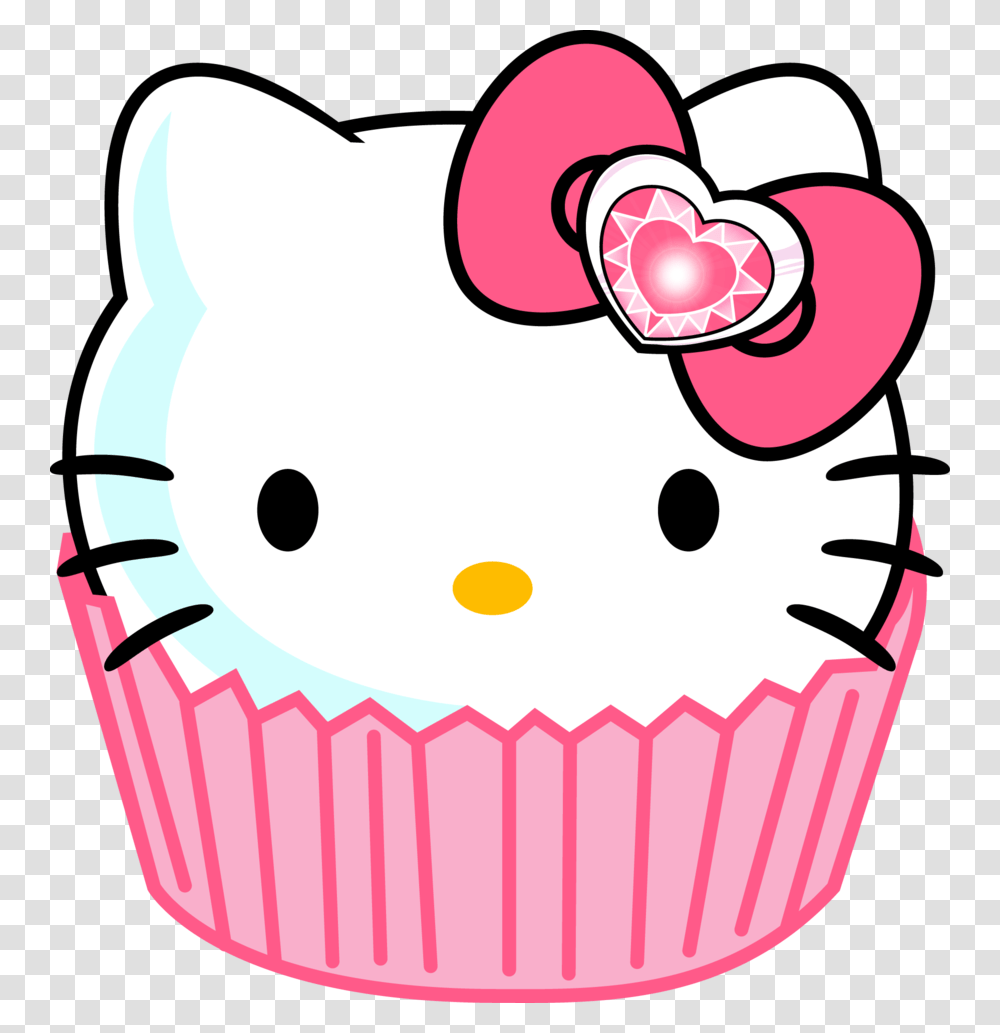 Hello Kitty Clip Art, Cupcake, Cream, Dessert, Food Transparent Png