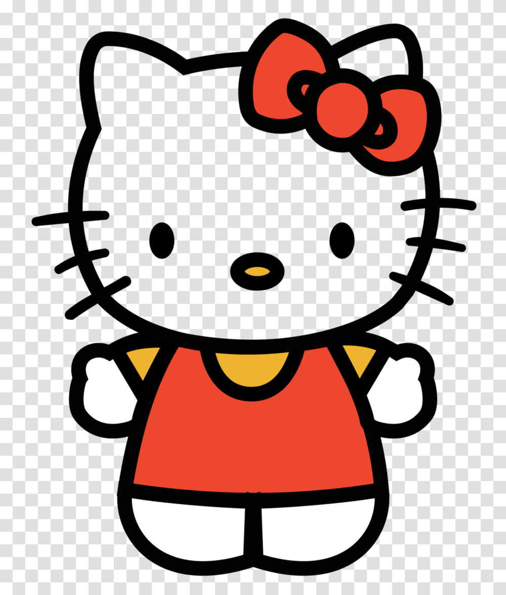 Hello Kitty Clipart Body Cat Hello Kitty Red Bow Red Dress Par, Silhouette, Photography, Face Transparent Png