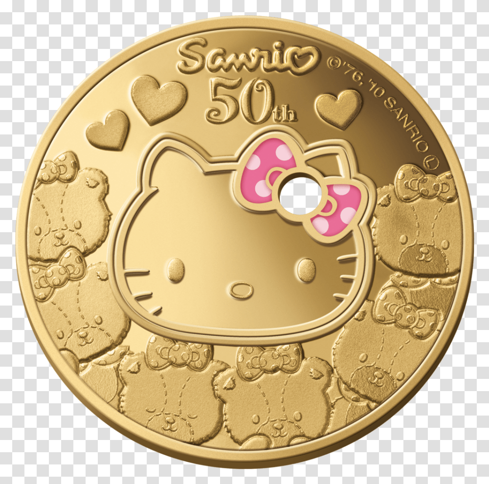 Hello Kitty Coin, Gold, Money, Clock Tower, Architecture Transparent Png