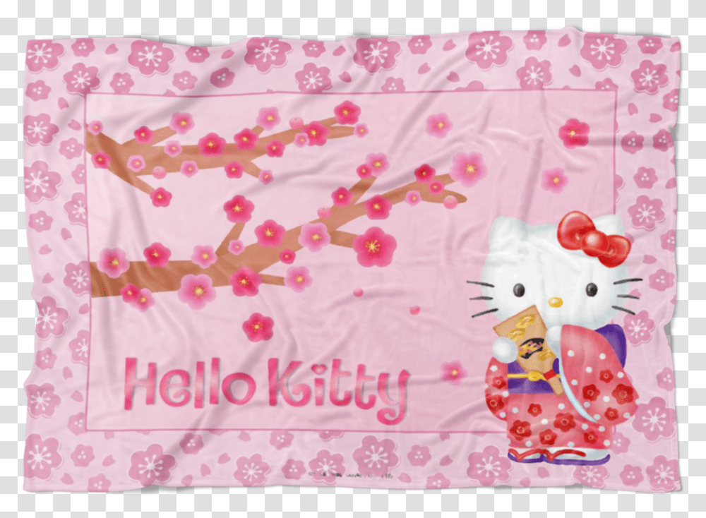 Hello Kitty Cute Fleece Blanket Lightweight Supremely Craft, Applique, Tablecloth Transparent Png