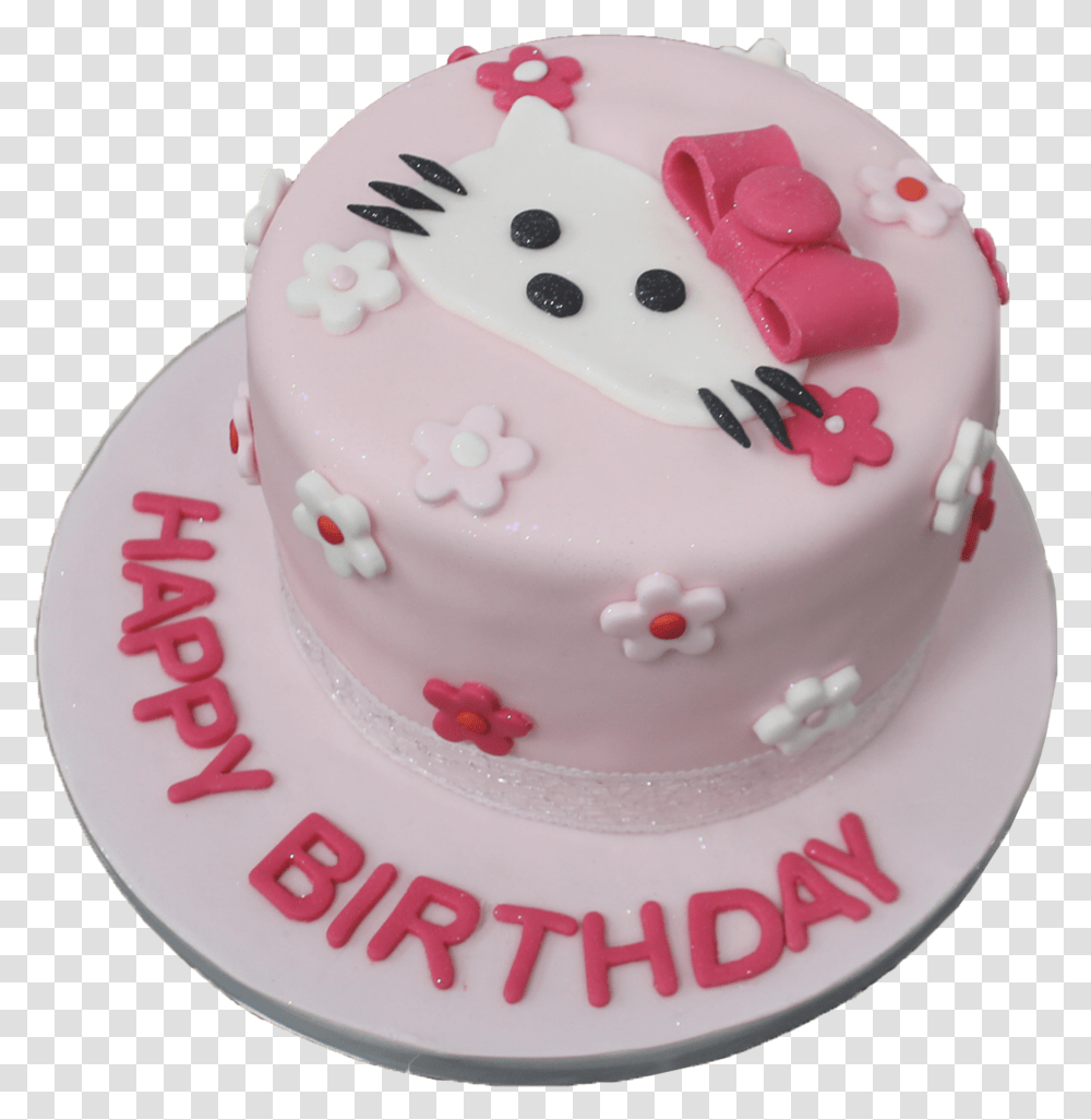 Hello Kitty Face Cake B140 Happy Birthday Bismillah Cake Transparent Png