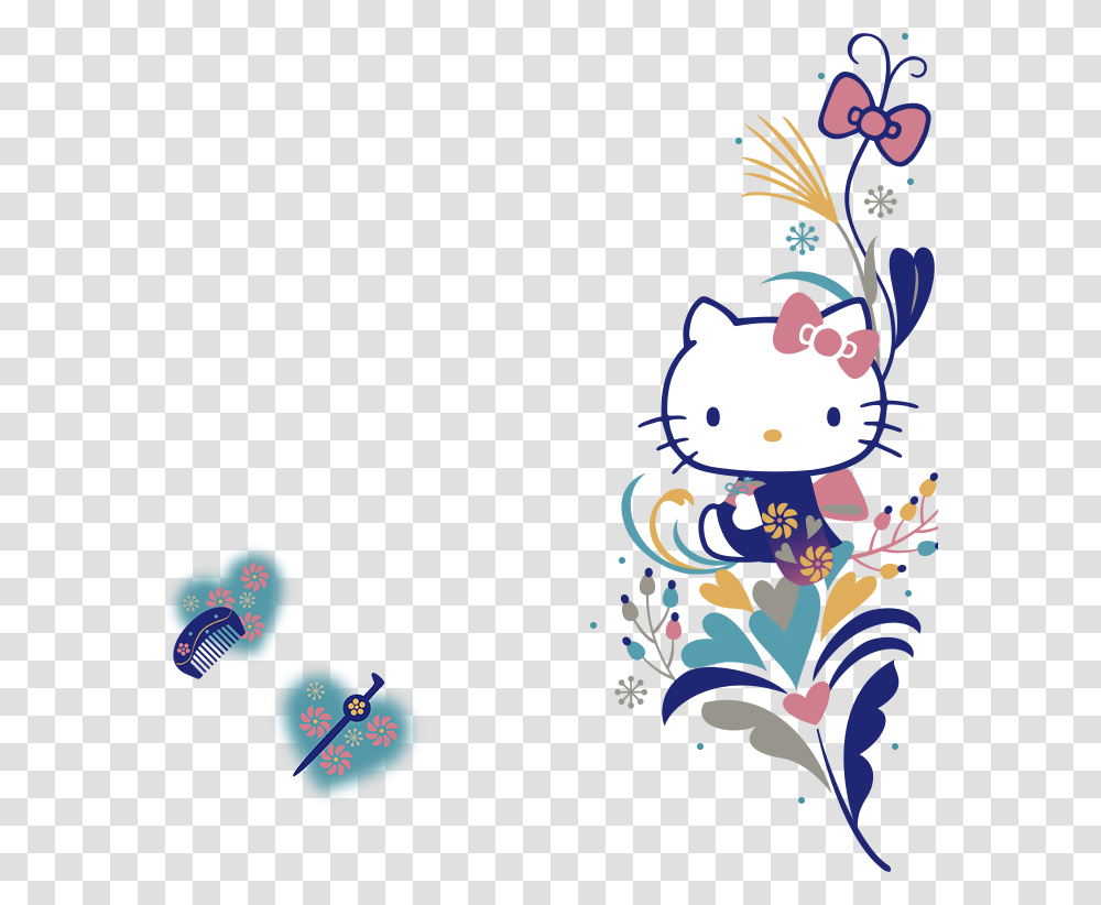 Hello Kitty, Floral Design, Pattern Transparent Png