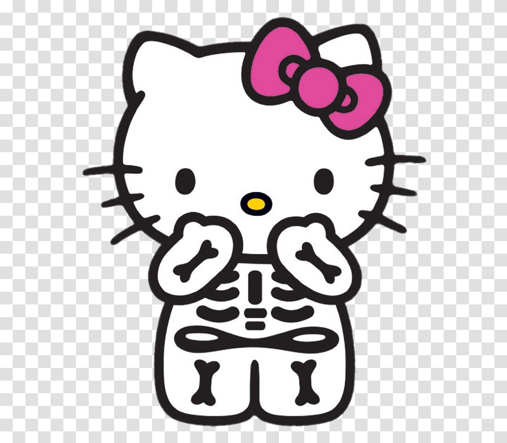 Hello Kitty Halloween Outfit Hello Kitty Gif, Stencil, Text, Art, Label Transparent Png