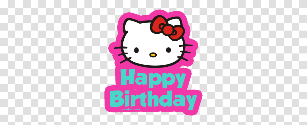 Hello Kitty Happy Birthday Balloons Image Birthday Hello Kitty Clipart, Label, Text, Outdoors, Nature Transparent Png