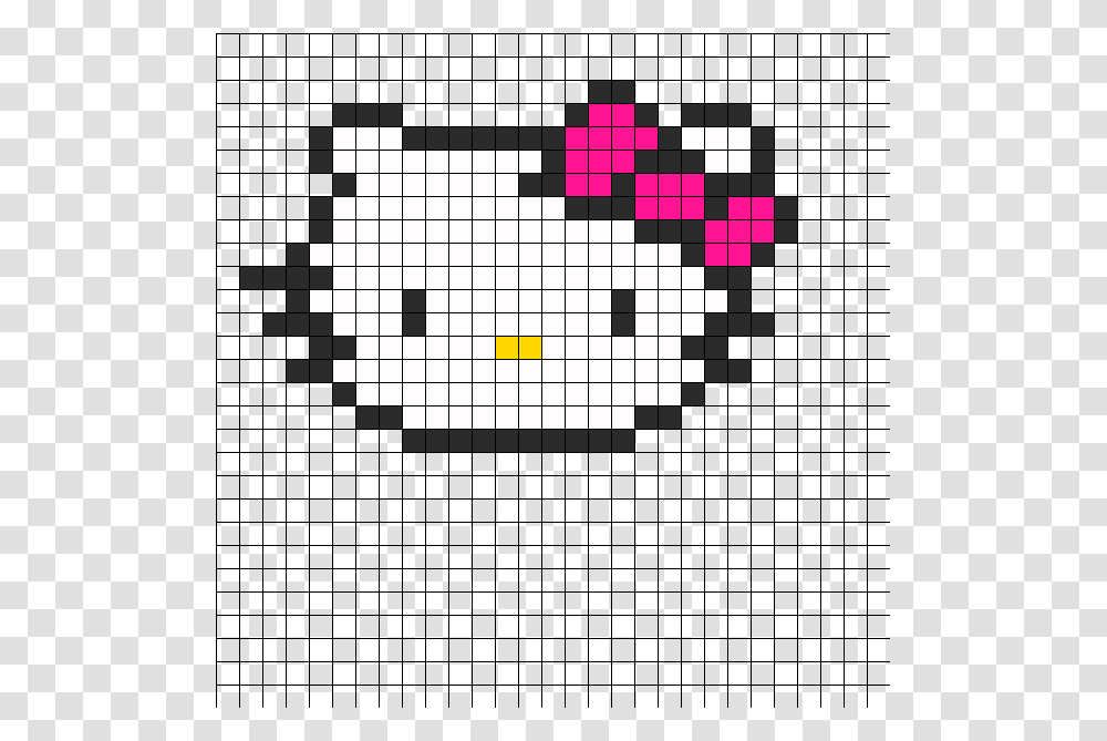 Hello Kitty Head Perler Bead Pattern Bead Sprite Perler Beads Hello Kitty Pattern, Game, Crossword Puzzle Transparent Png