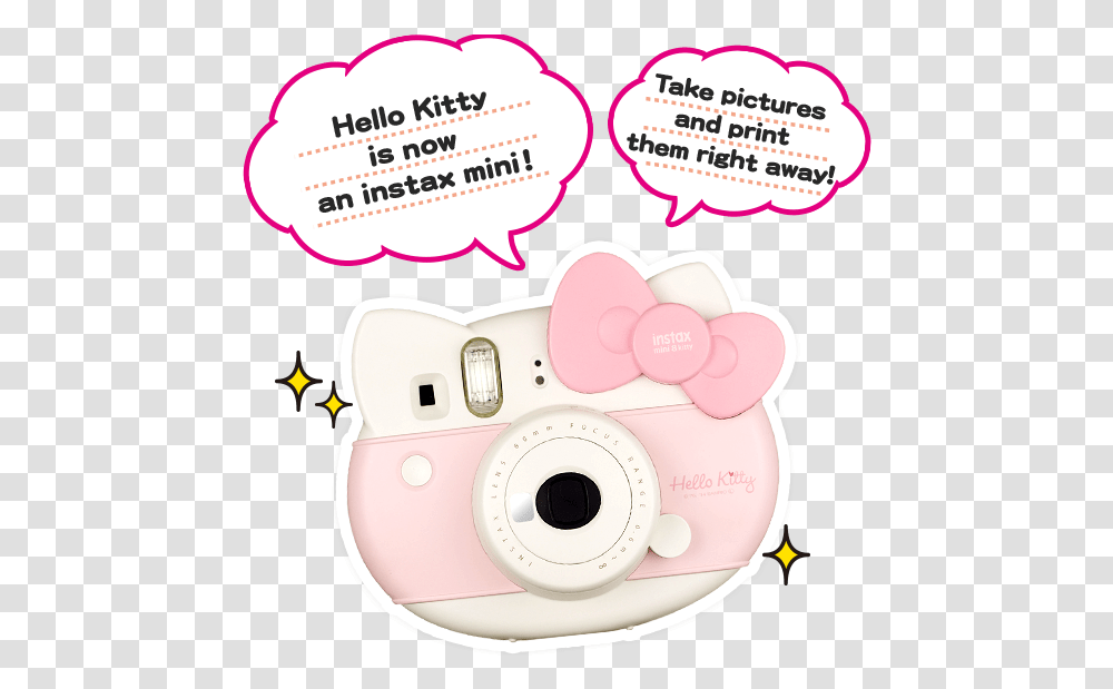 Hello Kitty Is Now An Instax Mini Take Pictures And Digital Camera, Electronics, Label Transparent Png