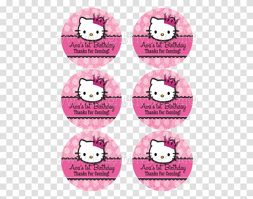 Hello Kitty Party Sticker Tags Thank You For Coming Hello Kitty Tag, Label, Purple, Rubber Eraser Transparent Png