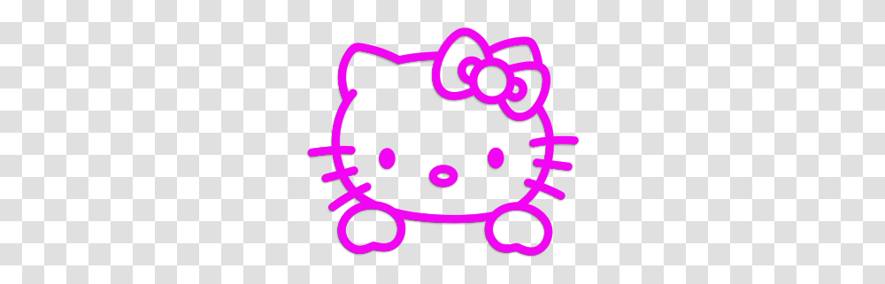 Hello Kitty Peek Sticker 120mm Car Hello Kitty Pose, Purple, Graphics, Art, Light Transparent Png