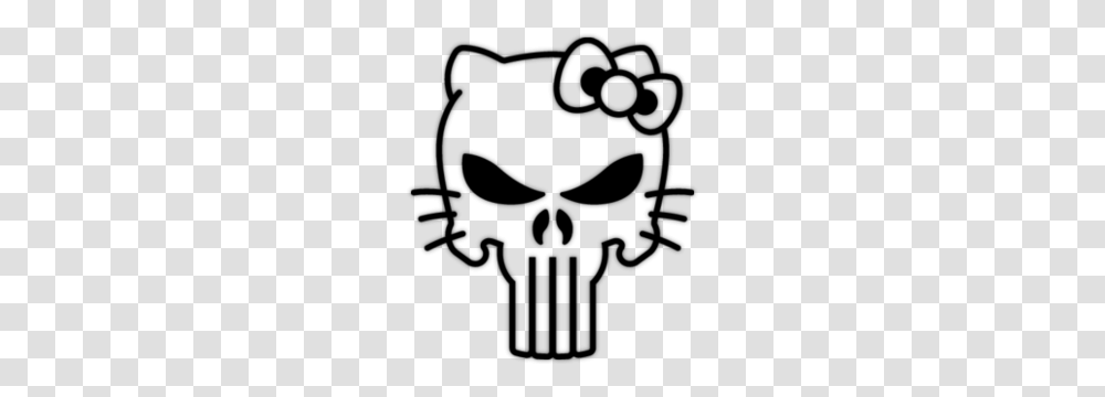 Hello Kitty Punisher Skull Vinilovaia Naklejka Kupit V Internet, Gray, World Of Warcraft Transparent Png
