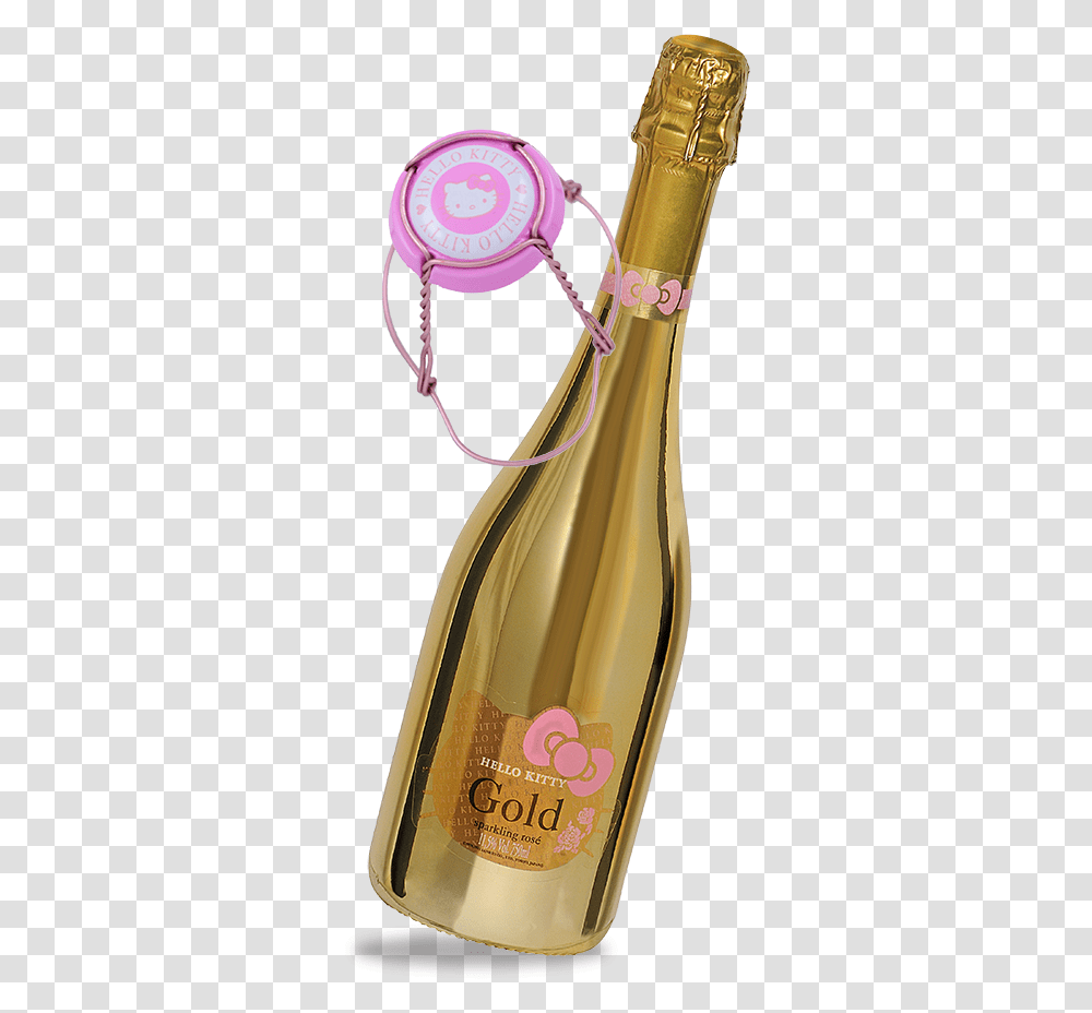 Hello Kitty Rose Gold Wine, Bottle, Alcohol, Beverage, Drink Transparent Png